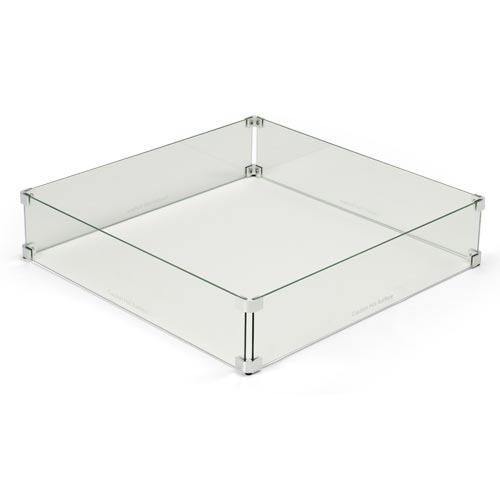 HPC Fire Tempered Glass Wind Guard for Round, Square, Rectangle and Linear Fire Pits