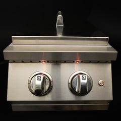 Gas Connectors & Burners-KoKoMo Grills Professional Double Side Burner with removable cover ko-bak2pro