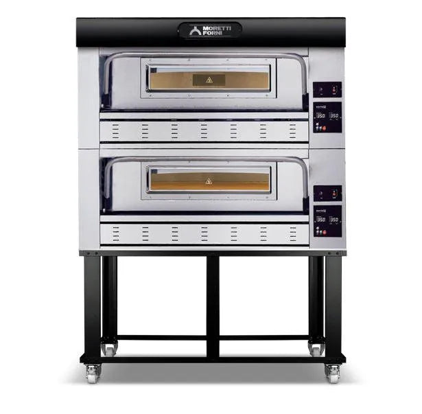 Gas Pizza deck Ovens-MORETTI FORNI P110G A2 Gas Pizza Oven - 2 Deck 44 x 29 x 7 Chamber