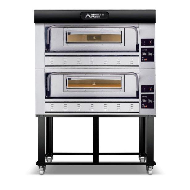 Gas Pizza deck Ovens-Moretti Forni P110G B2 Gas Pizza Oven P110G  44'' x 44'' x 7'' (Chamber) - 2 Decks
