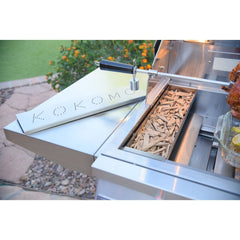 Grill Covers & Griddles-KoKoMo Smoker Chip Box Insert in Stainless Steel KO-BAK-SMKBX