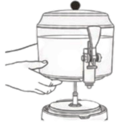 Hot Beverage Dispensers-Ampto CHOC5W -Hot beverage dispenser 1.32 Gal white color