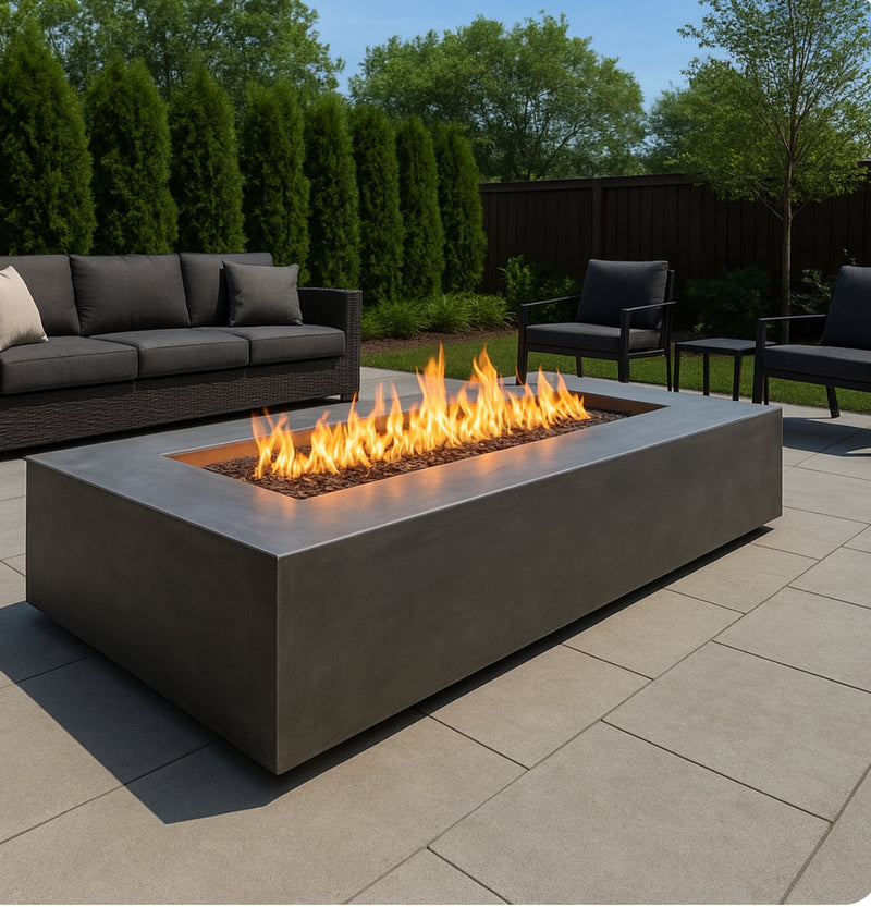 Fire Pits & Fire Tables HPC Fire Agni 48" Round Powder-Coated Steel Fire Pit with CSA Certified Insert