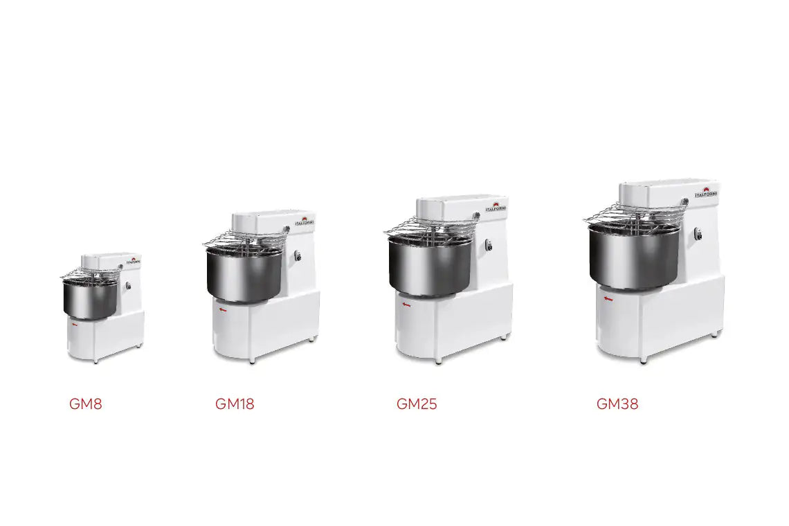 ITALFORNI GM Spiral Dough Mixer for Bread, Pizza & Pastry (GM8/GM18/GM25/GM38)