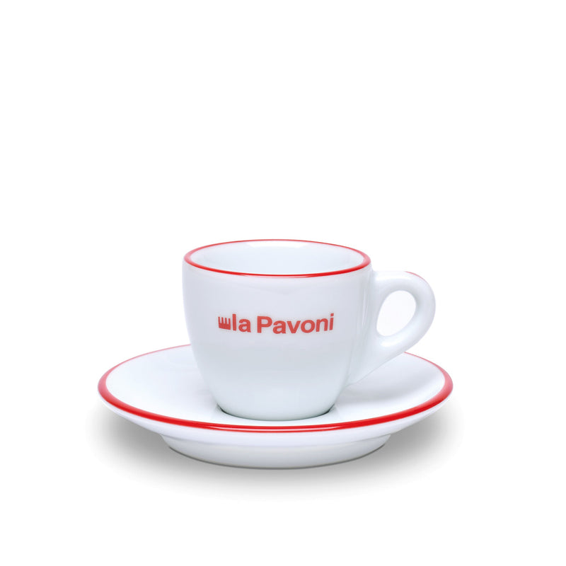 la Pavoni Ceramic Espresso Coffee Cups & Saucers Set of 6 - LPACUPCE01
