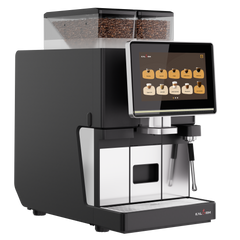 Kalerm O203 All-in-One Commercial Bean-to-Cup Coffee Machine with Dual Bean Hoppers & Elite Foam System