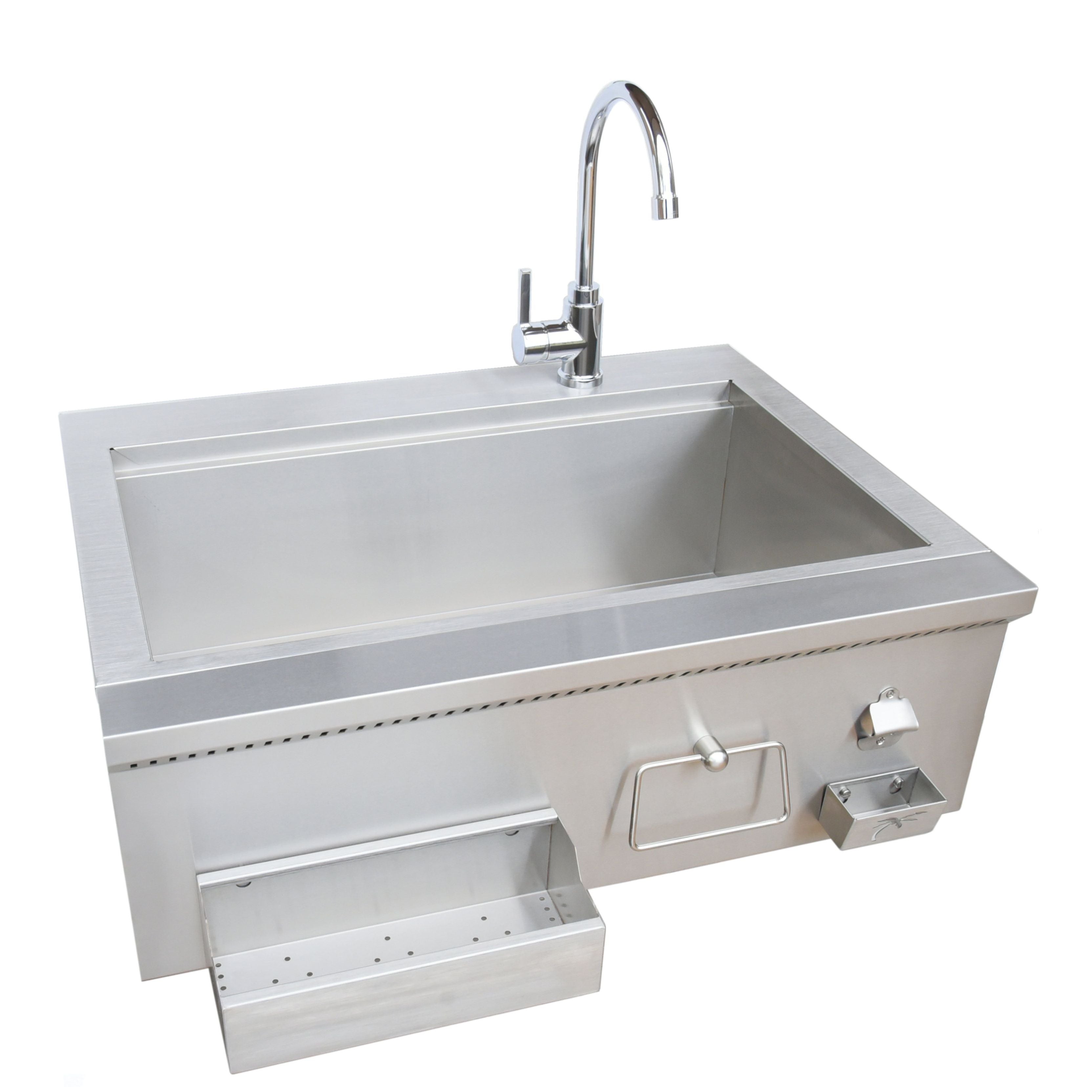KoKoMo 30" Built-In Bartender Cocktail Station With Sink & Ice Chest