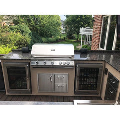 KoKoMo 40” Professional Built-In Gas Grill, 5 Burner w/ IR Back Burner