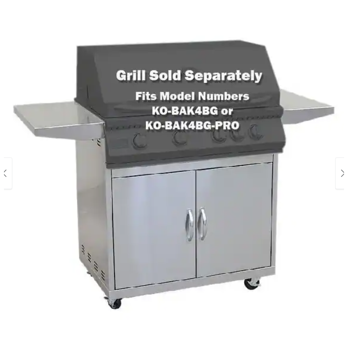 KoKoMo 4 Burner Grill Cart 304 Stainless Steel Frame