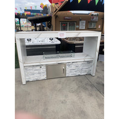 KoKoMo 7'6" Modern Fireplace with Natural Gas or Liquid Propane