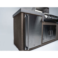 KoKoMo 7' Straight Island with 32" Grill, Access Door & Fridge