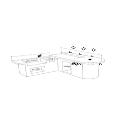 KoKoMo Aruba Round BBQ Island Outdoor Kitchen Island