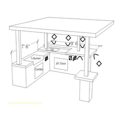 KoKoMo Aruba W Top Outdoor Entertainment Station