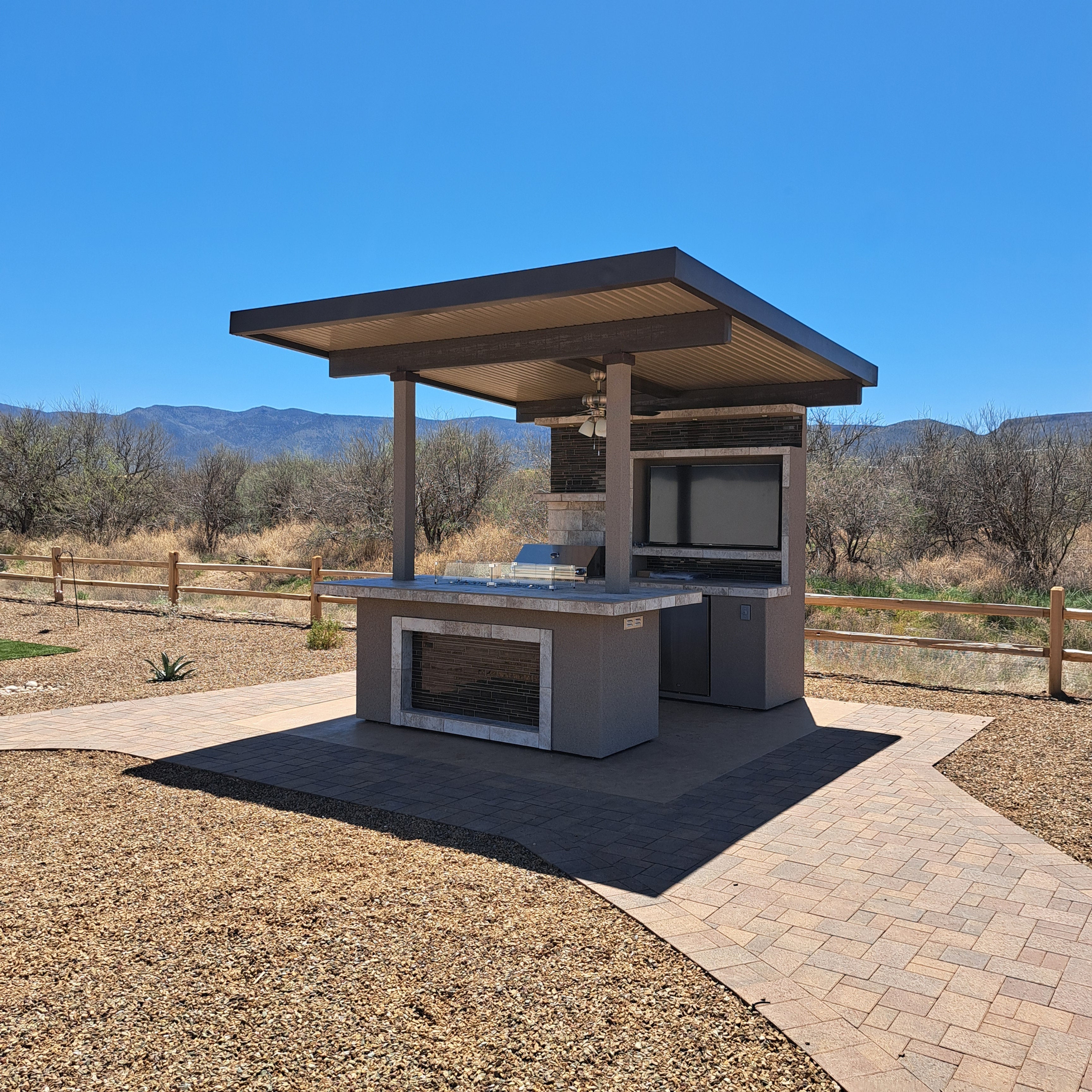KoKoMo Baja With Patio Cover Modular Outdoor Kitchen