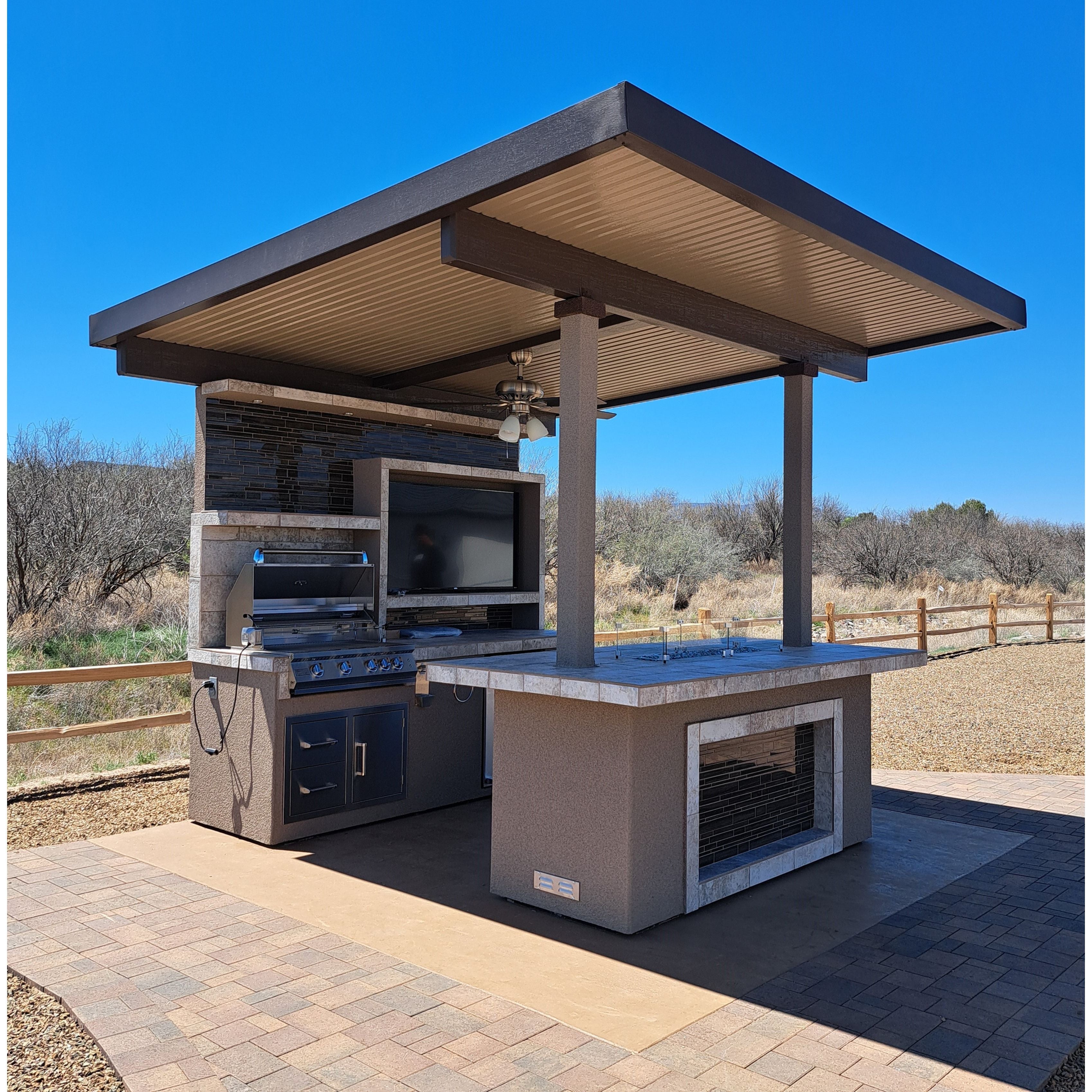 KoKoMo Baja With Patio Cover Modular Outdoor Kitchen