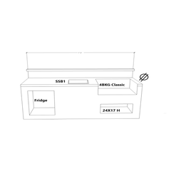 KoKoMo Bali BBQ Island 7'6" Outdoor Kitchen Island