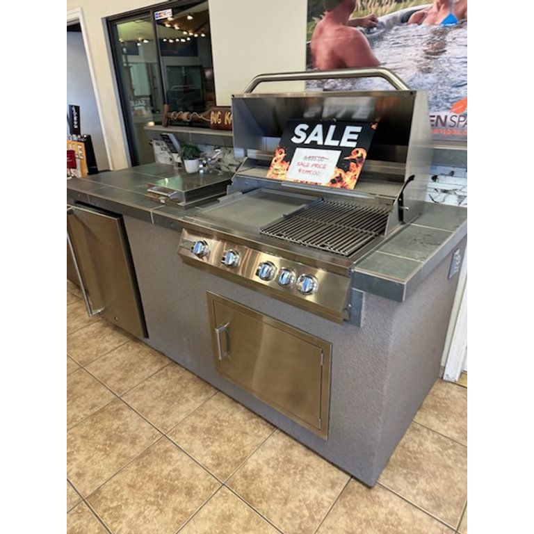 KoKoMo Bali BBQ Island 7'6" Outdoor Kitchen Island