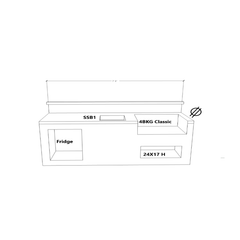 KoKoMo Bali BBQ Island 7' 6" with Backsplash