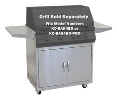 KoKoMo Cart Models 304 Stainless Steel Grill Cart (26/32/40)