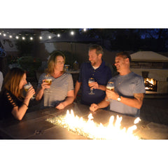 KoKoMo Entertainer Bar Gas Fire Pit Table with Fire Glass