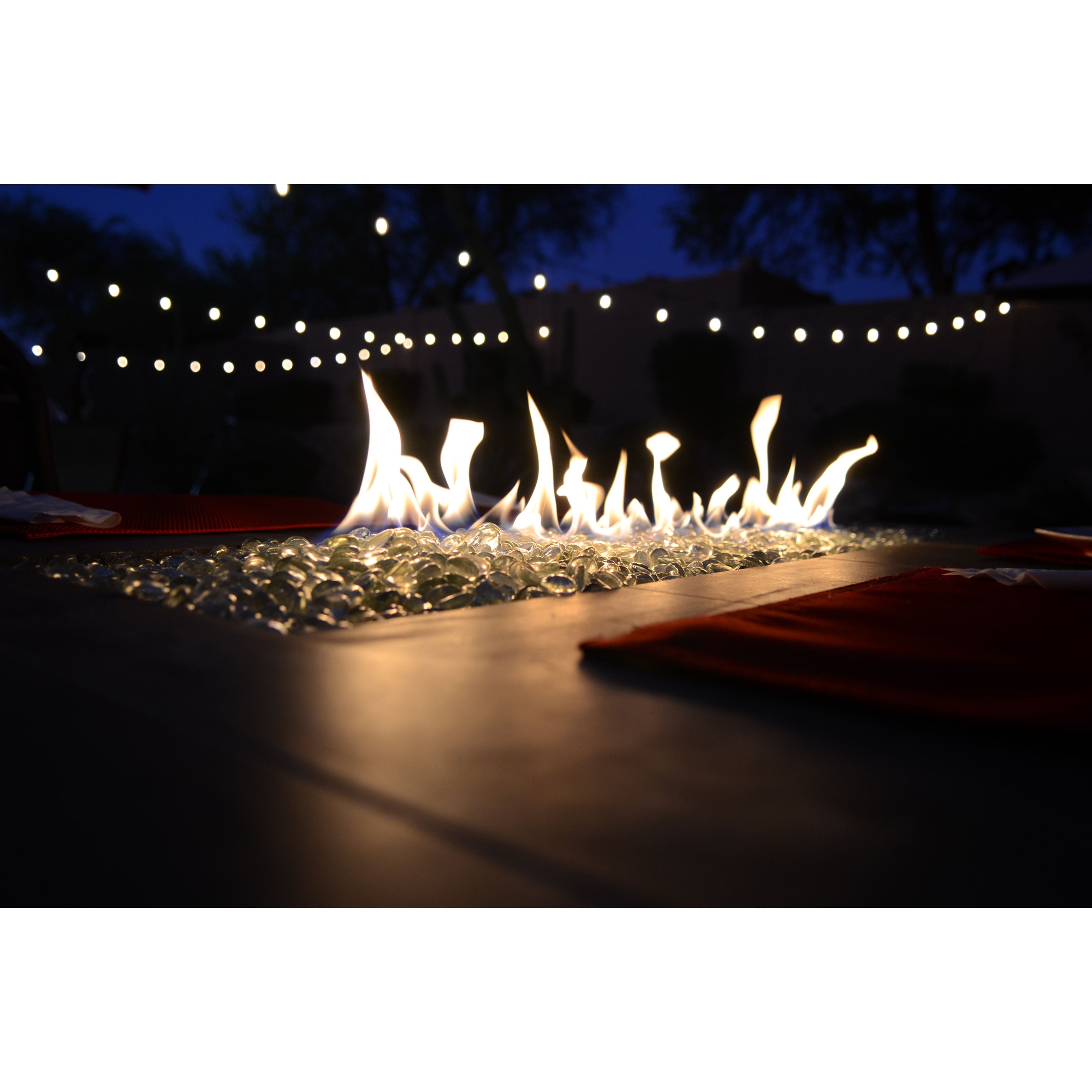 KoKoMo Entertainer Bar Gas Fire Pit Table with Fire Glass