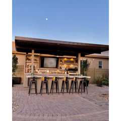 KoKoMo Fantasy Island 20'x20' Outdoor Kitchen Island with 70" TV