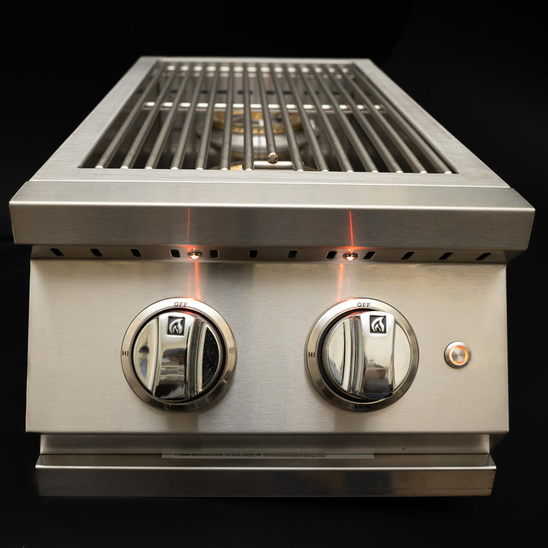 KoKoMo Grills Professional Double Side Burner with Removable Cover