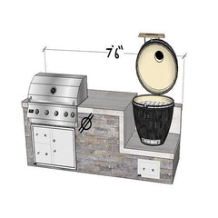 KoKoMo Kamado Bbq Island 7'6" Outdoor Cooking Station