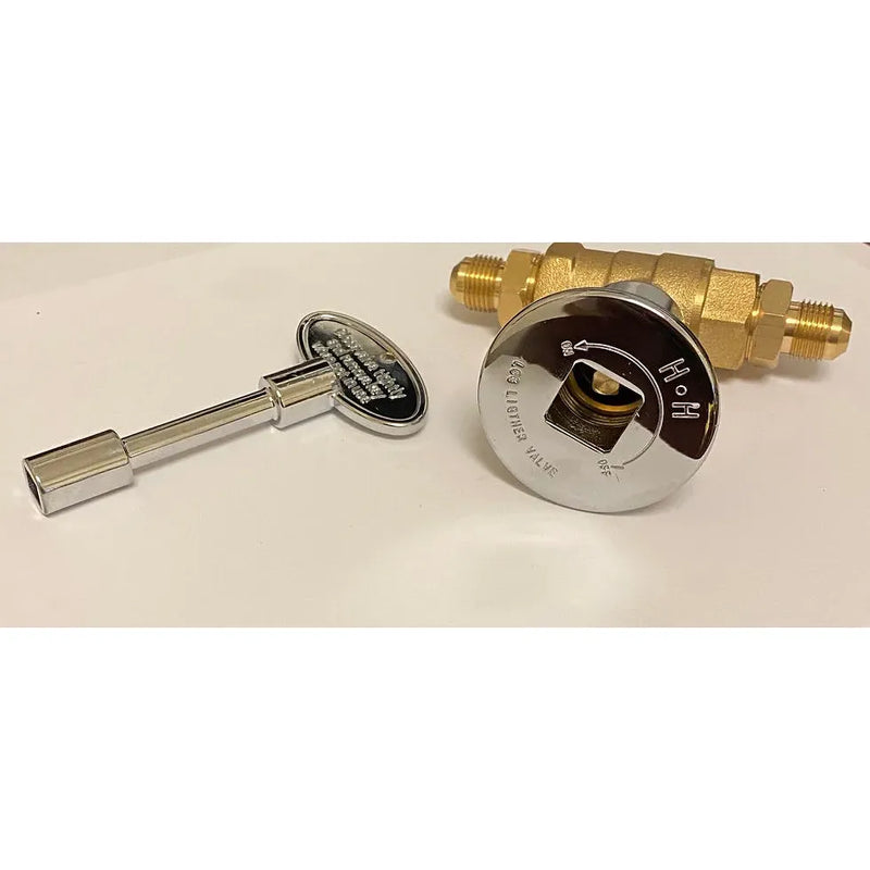 KoKoMo Key Valve Assembly 3/8 Inch Flare Fitting Ball Valve