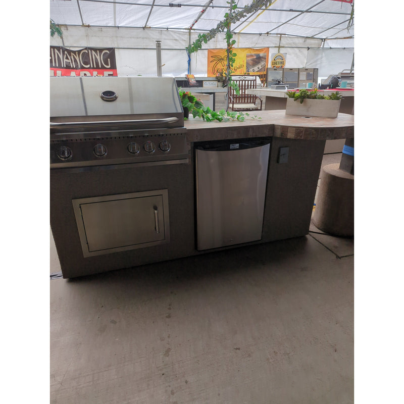 KoKoMo Maui BBQI Island 7'6" Outdoor Kitchen Island with Grill & Fridge