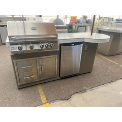 KoKoMo Maui BBQ Island 7'6" Outdoor Kitchen Island