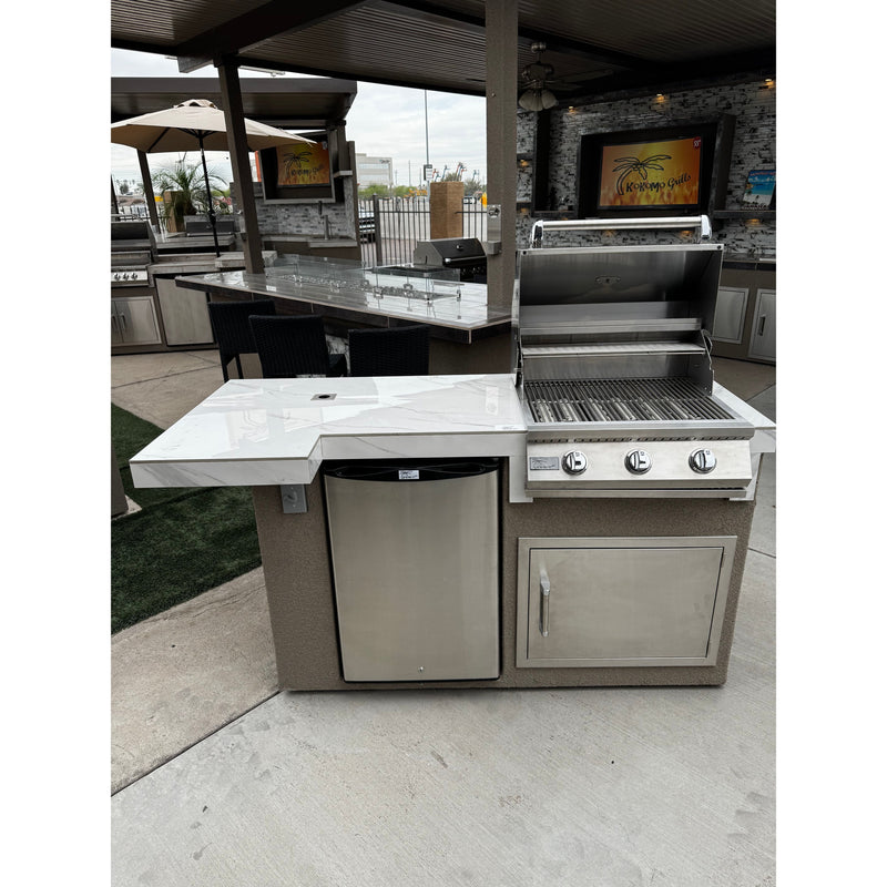 KoKoMo Mini Maui Bbq Island 6-Foot Outdoor Kitchen Island