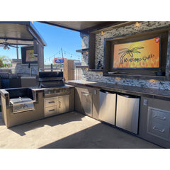 KoKoMo Montego Outdoor Kitchen 20x16 ft BBQ Island with Pergola