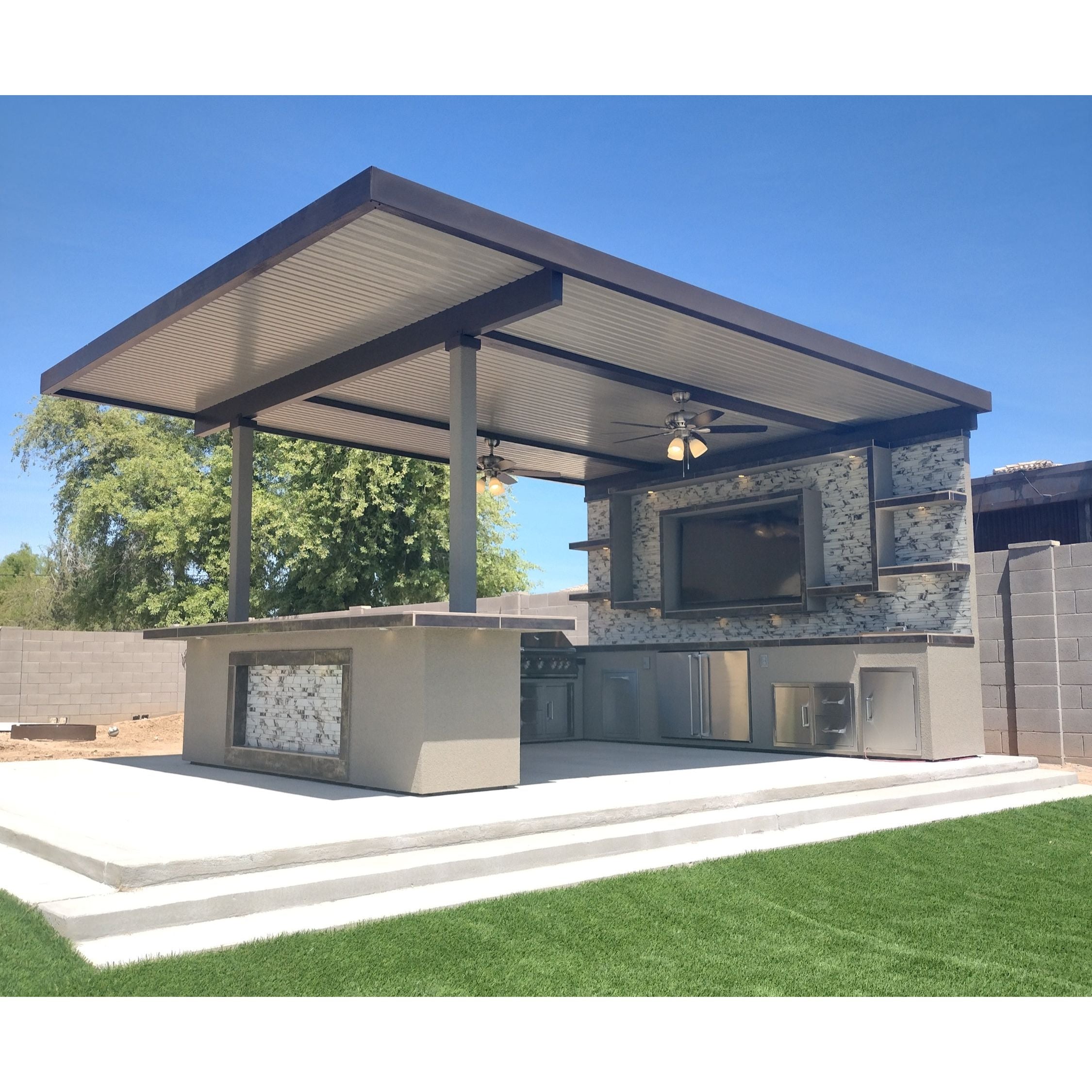 KoKoMo Outdoor Kitchen Montego Model BBQ Island BBQ Grill