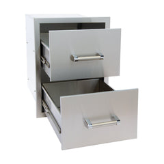 KoKoMo Outdoor Kitchen Stainless Steel Double Drawer