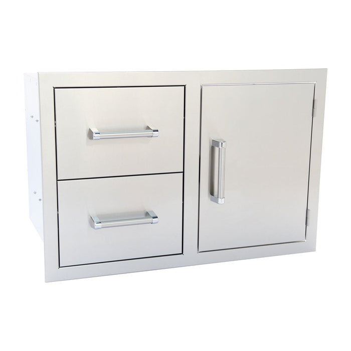 KoKoMo Outdoor Kitchen Stainless Steel Two Drawer One Door Combo