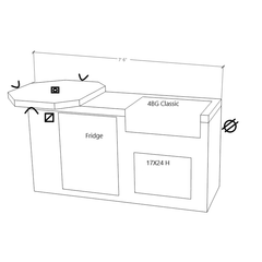 KoKoMo Poly BBQ Island Outdoor Kitchen Station