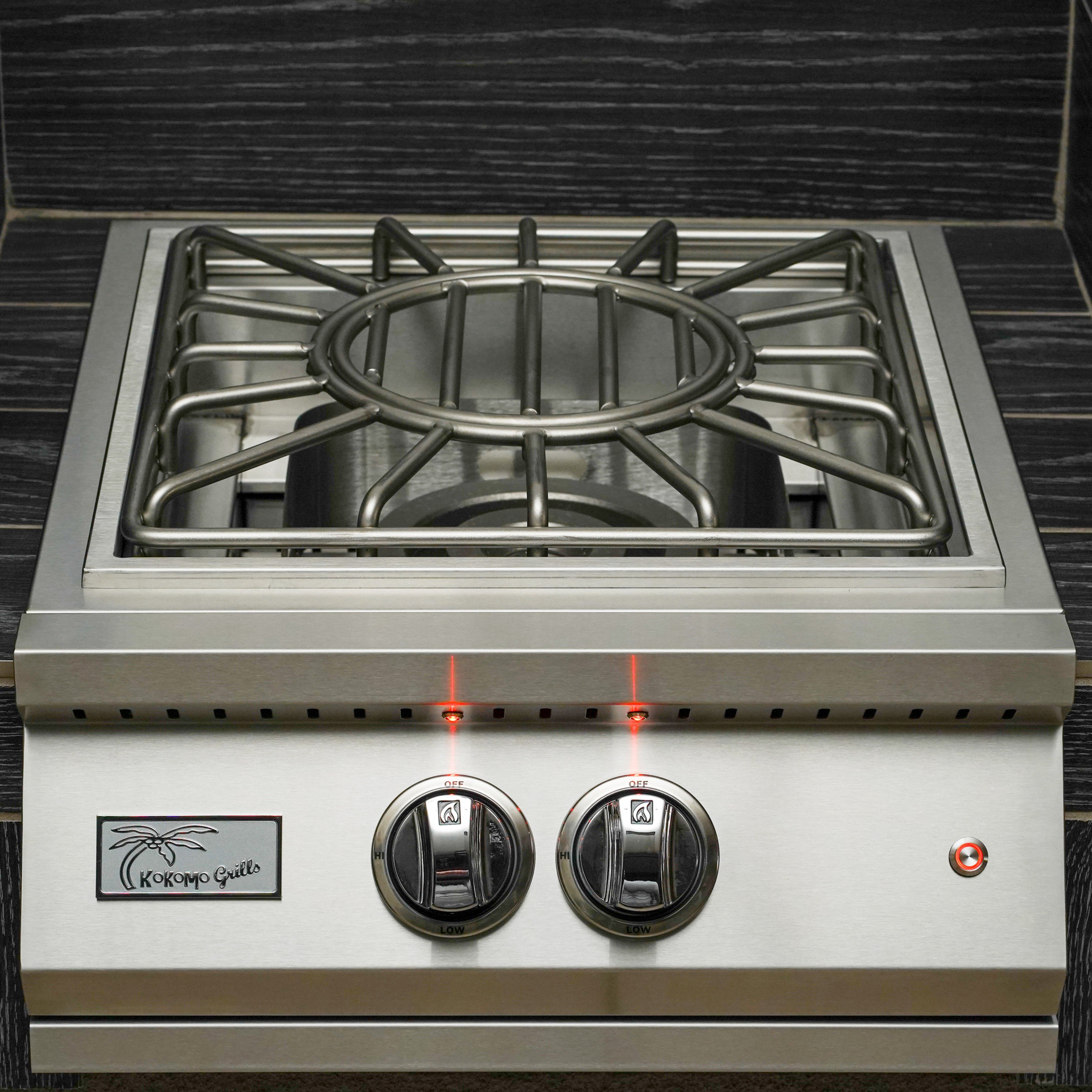 KoKoMo Professional Built-in Power Burner with LED Lights & Wok Grate