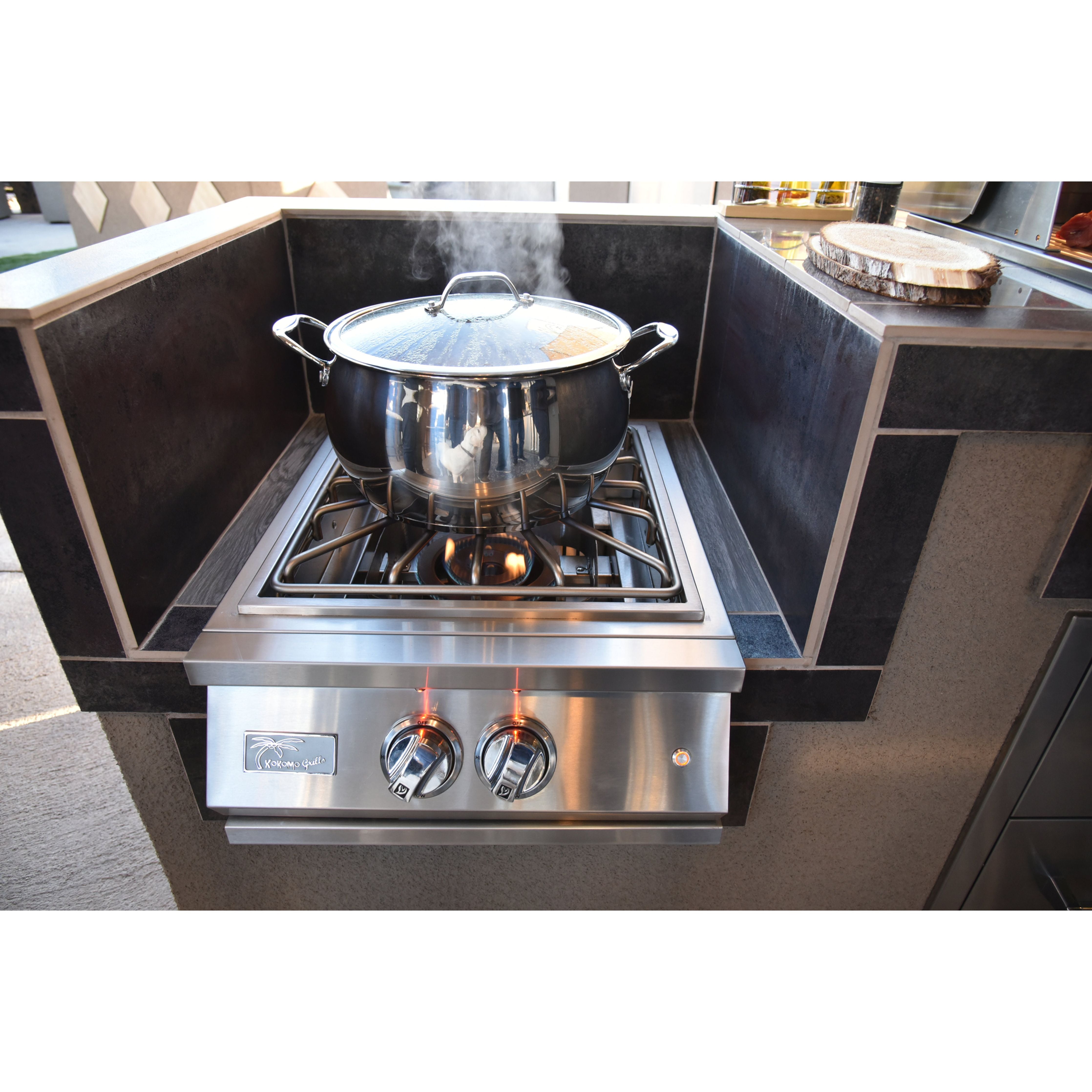 KoKoMo Professional Built-in Power Burner with LED Lights & Wok Grate