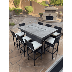 KoKoMo Rattan Outdoor Bar Stools with Footrest (2 Pack)