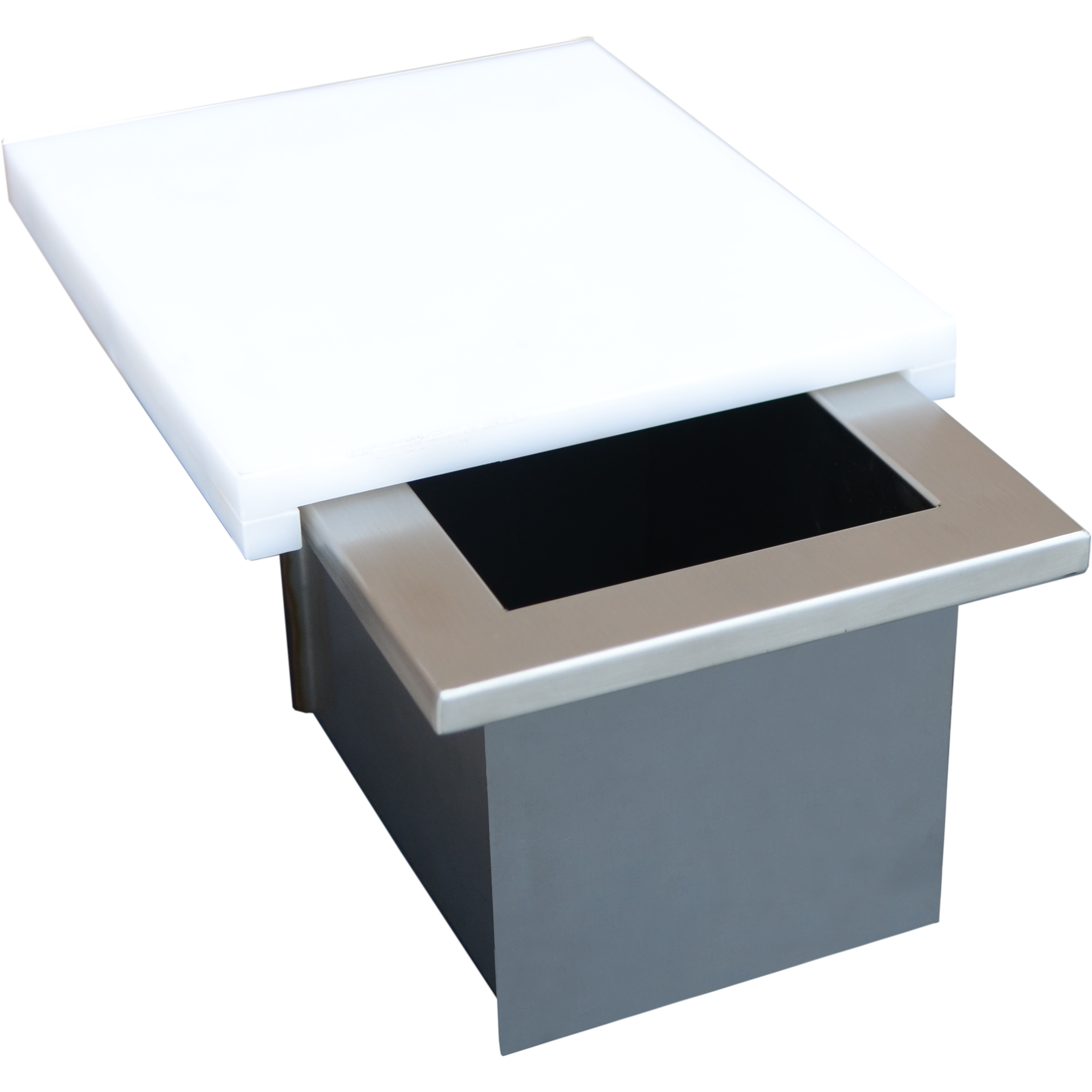 KoKoMo Trash Chute and Cutting Board for BBQ Island Countertop