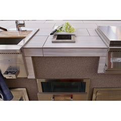 KoKoMo Trash Chute and Cutting Board for BBQ Island Countertop
