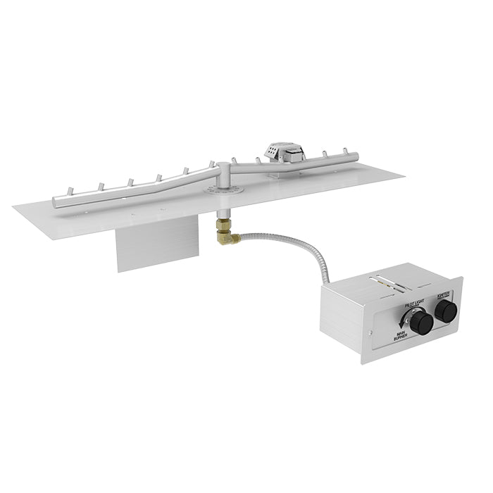 HPC Fire Linear Flat Fire Pit Insert, 24" to 120", Torpedo Burner