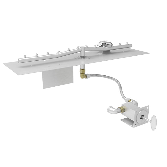 HPC Fire Linear Flat Fire Pit Insert, 24" to 120", Torpedo Burner