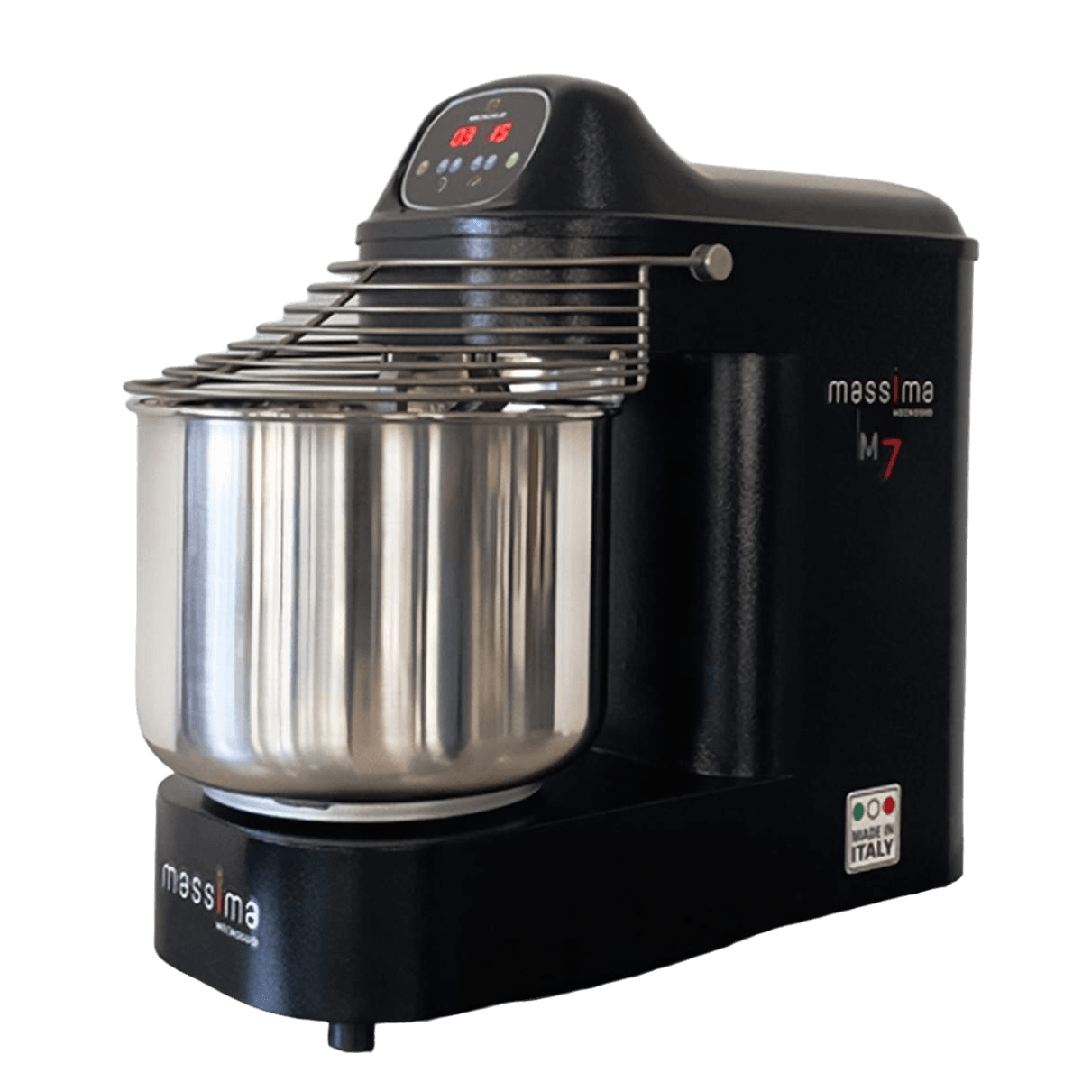 MECNOSUD Massima M7 Countertop Spiral Dough Mixer, Variable Speed, 10.57 Qt, 15.4 lb Capacity, 1/2 HP, 220V 1-Ph