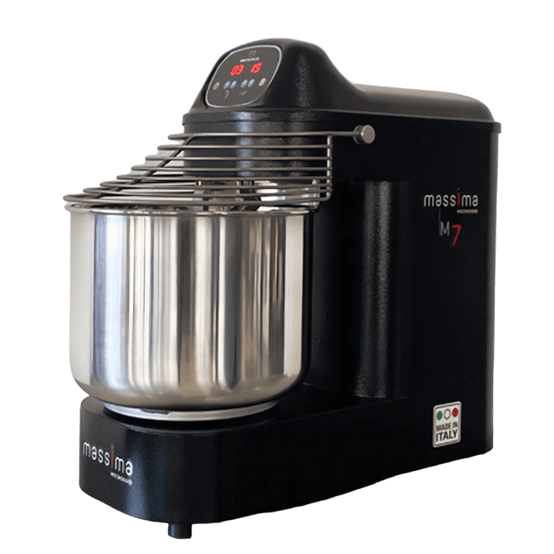 MECNOSUD Massima M7 Countertop Spiral Dough Mixer, Variable Speed, 10.57 Qt, 15.4 lb Capacity, 1/2 HP, 220V 1-Ph