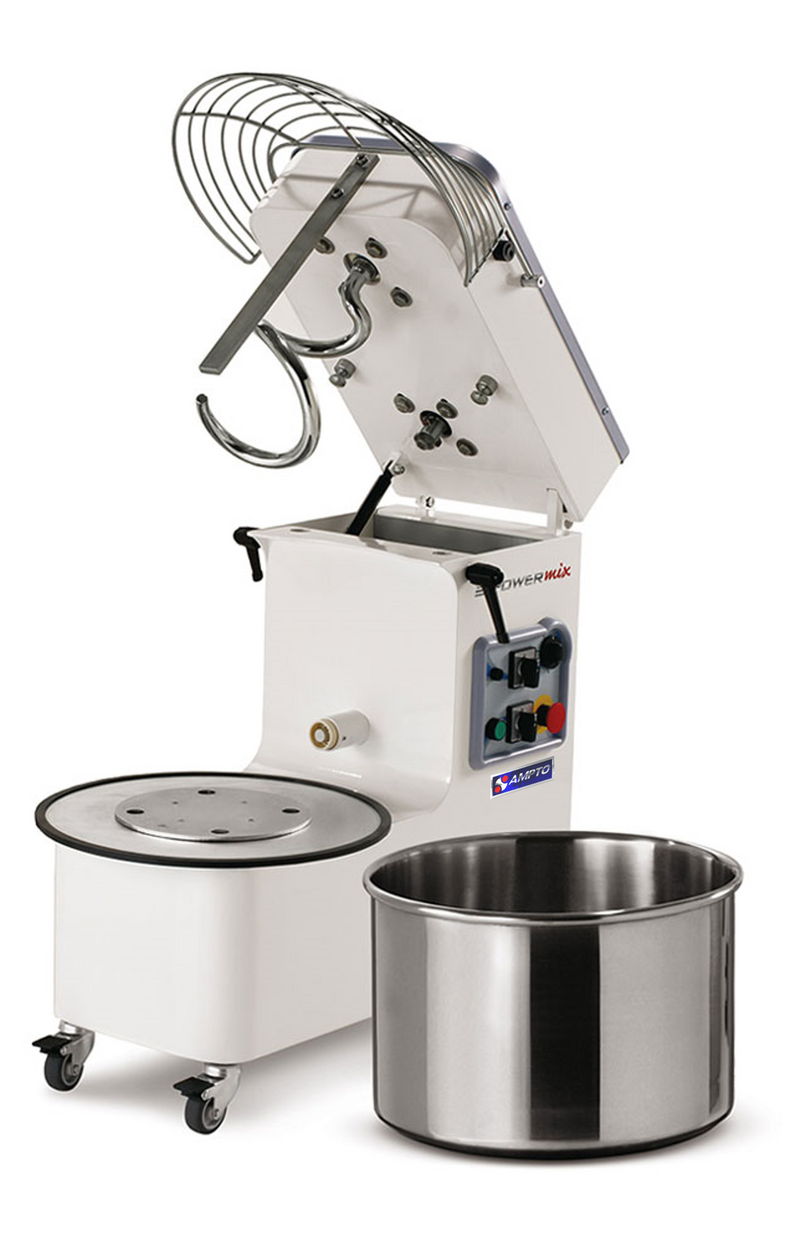 MECNOSUD PK44ADUS Spiral Dough Mixer - 97 lb Dough, 52 Qt Removable Bowl, 2-Speed, 3 HP, 220V/60/3, ETL, UL, NSF