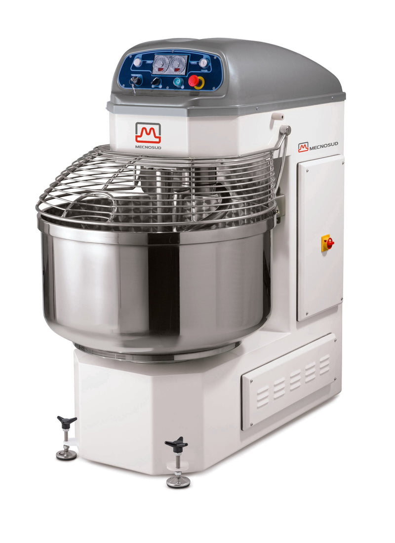 MECNOSUD SP130 2-Speed Spiral Mixer – 200L (211 Qt) Bowl, 189 lb Flour, 220V/60Hz/3Ph