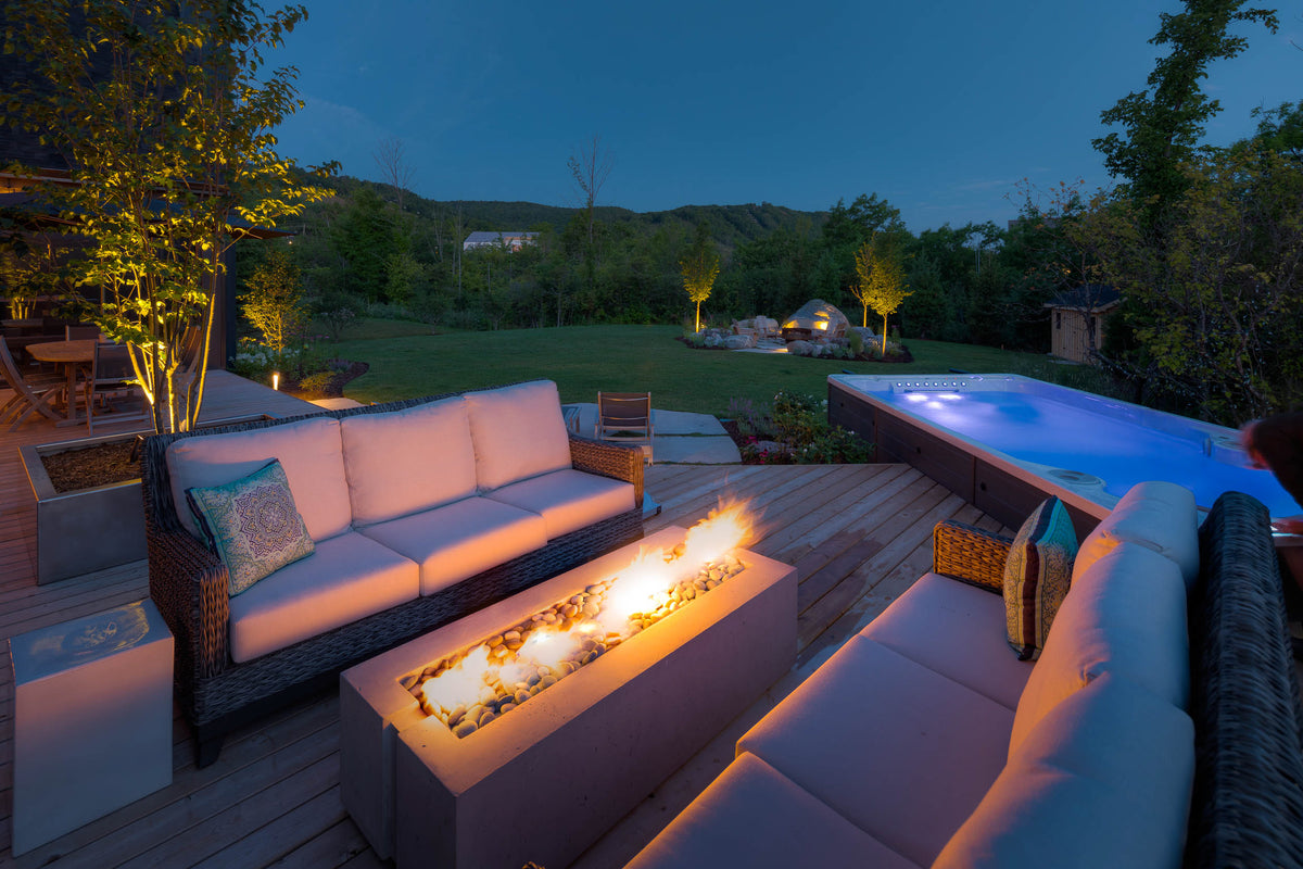 Fire Pits & Fire Tables HPC Fire Sonoma 72" Lightweight Concrete Gas Fire Pit by Dekko