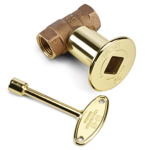 HPC Fire Decorative Key Valve Kit, Angled or Straight, 1/2" or 3/4"